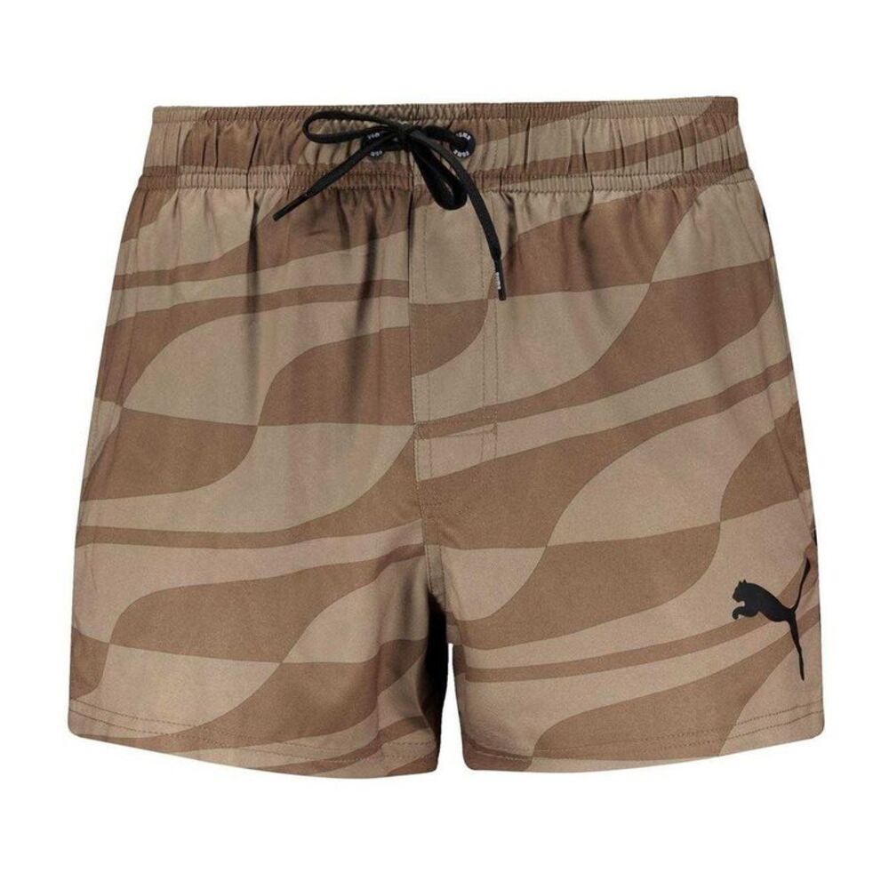 Puma Mens Camo Swim Shorts / Beige